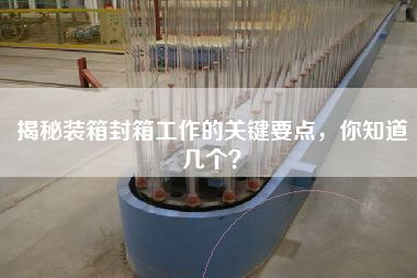 揭秘裝箱封箱工作的關鍵要點，你知道幾個？